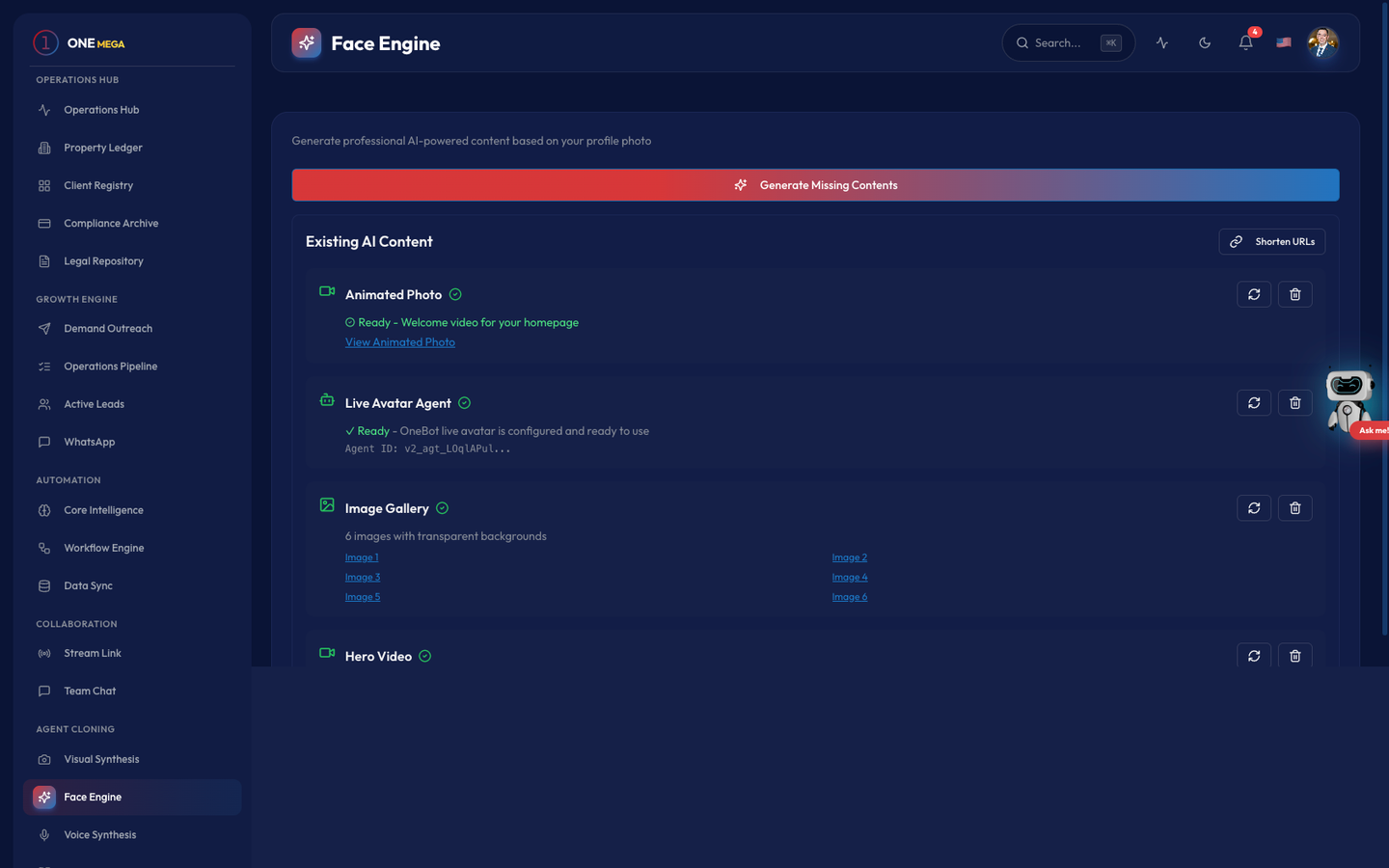 Primrose Face Engine One - Real Estate OS | Powered by YurekAI Technologies